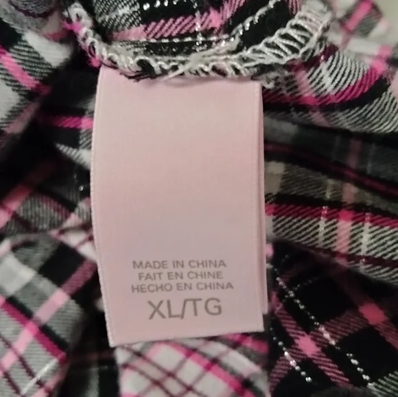 Victoria's Secret Pajama Set Plaids & Bows Sz. XL - Picture 10 of 16